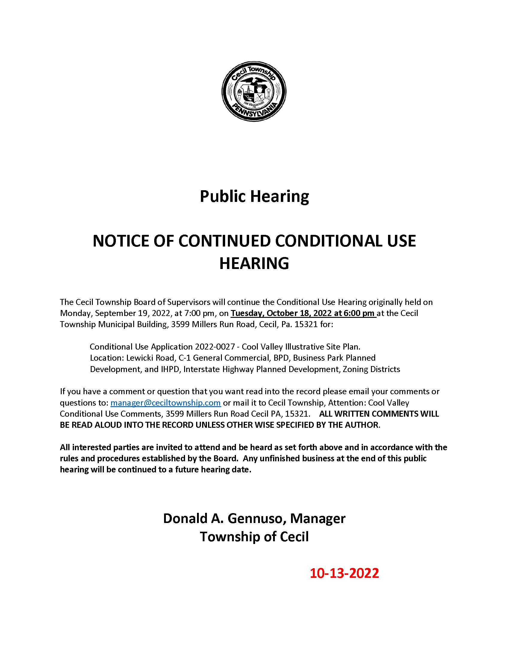 Cool Valley Continuation Hearing 10182022(2)