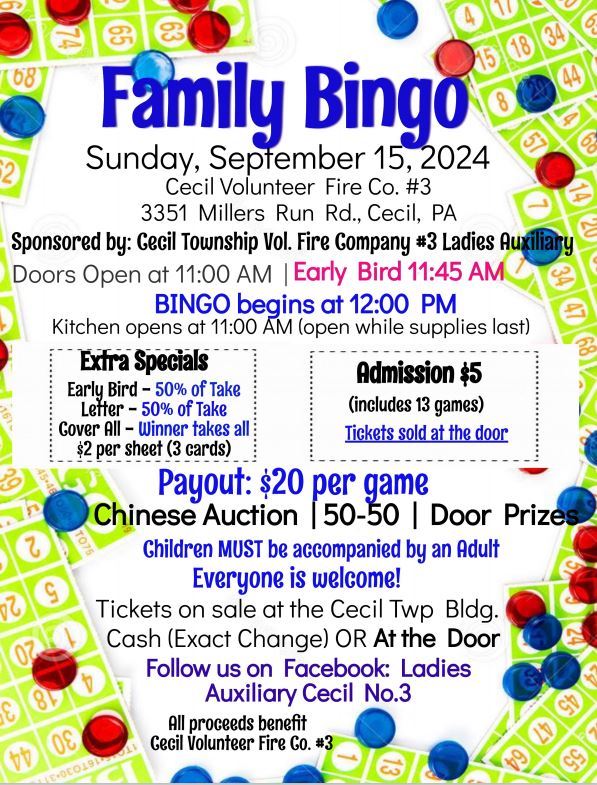 Family Bingo - September 2024