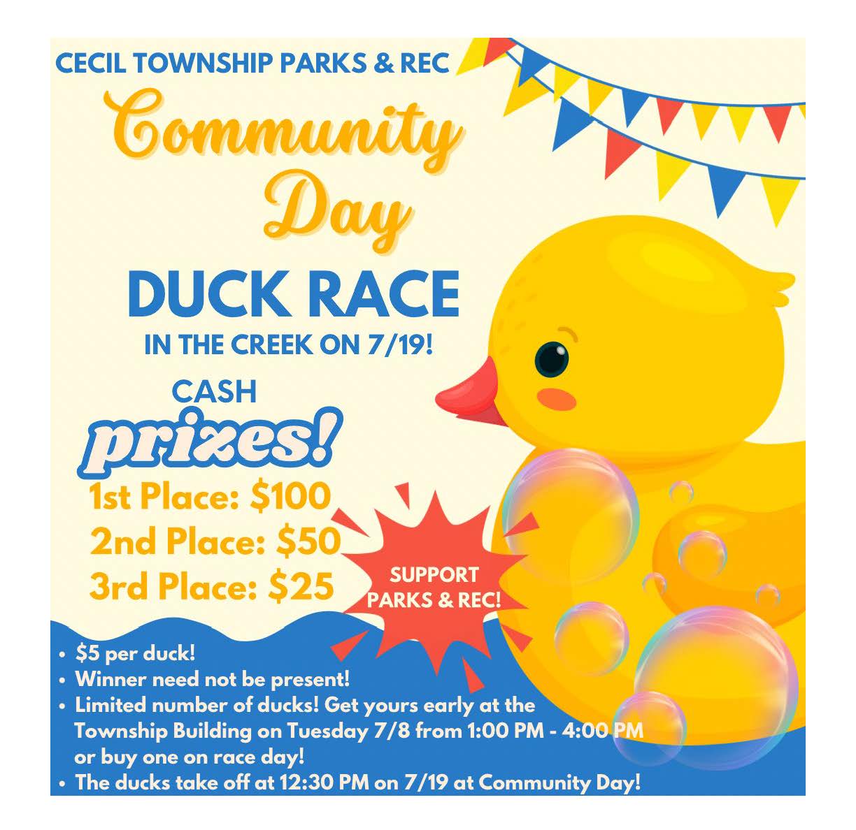 2025  Community Day Duck Race