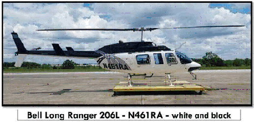 Bell Long Ranger 206L - N461RA - whate and black