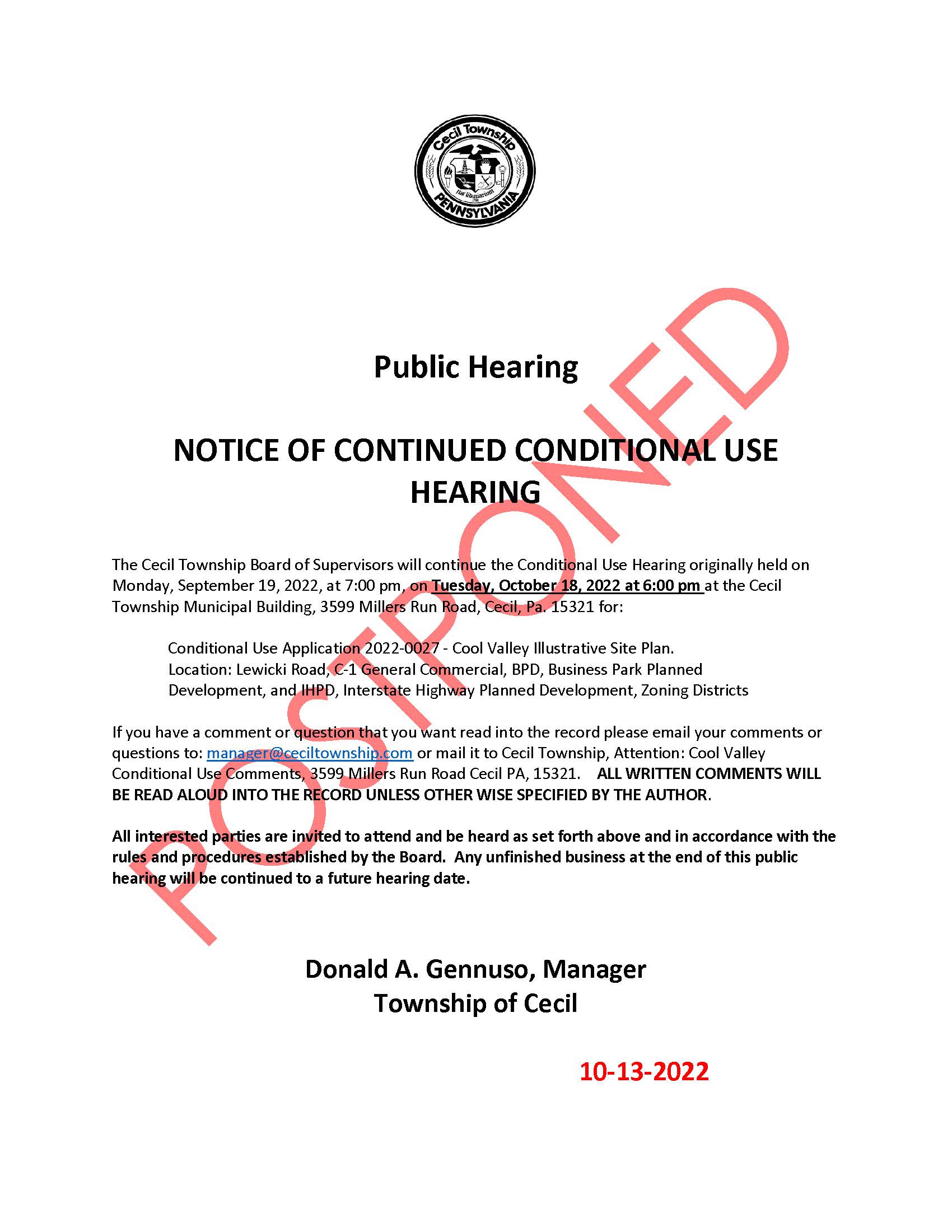 Cool Valley Continuation Hearing 10182022(2)