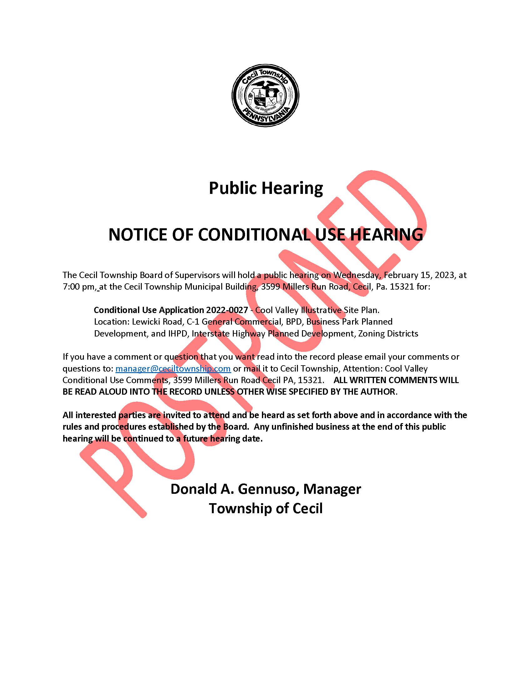 Cool Valley Continuation Hearing 02152023