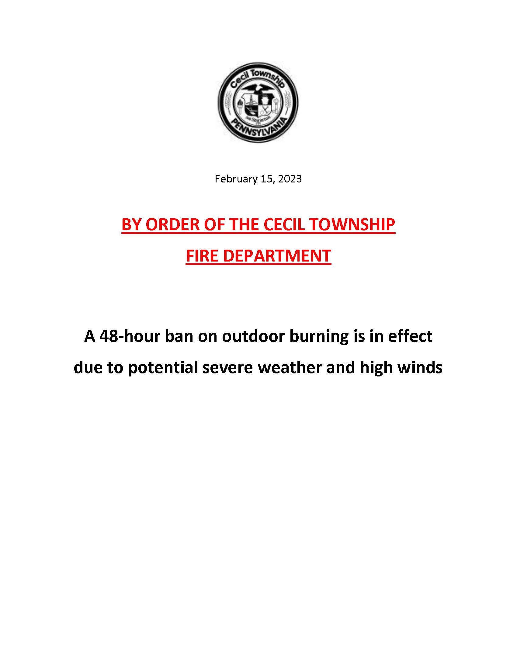 Fire Ban 2152023