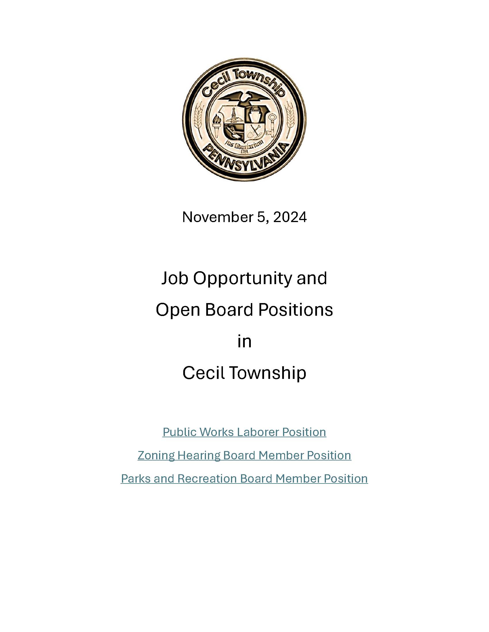 Open Board Positions