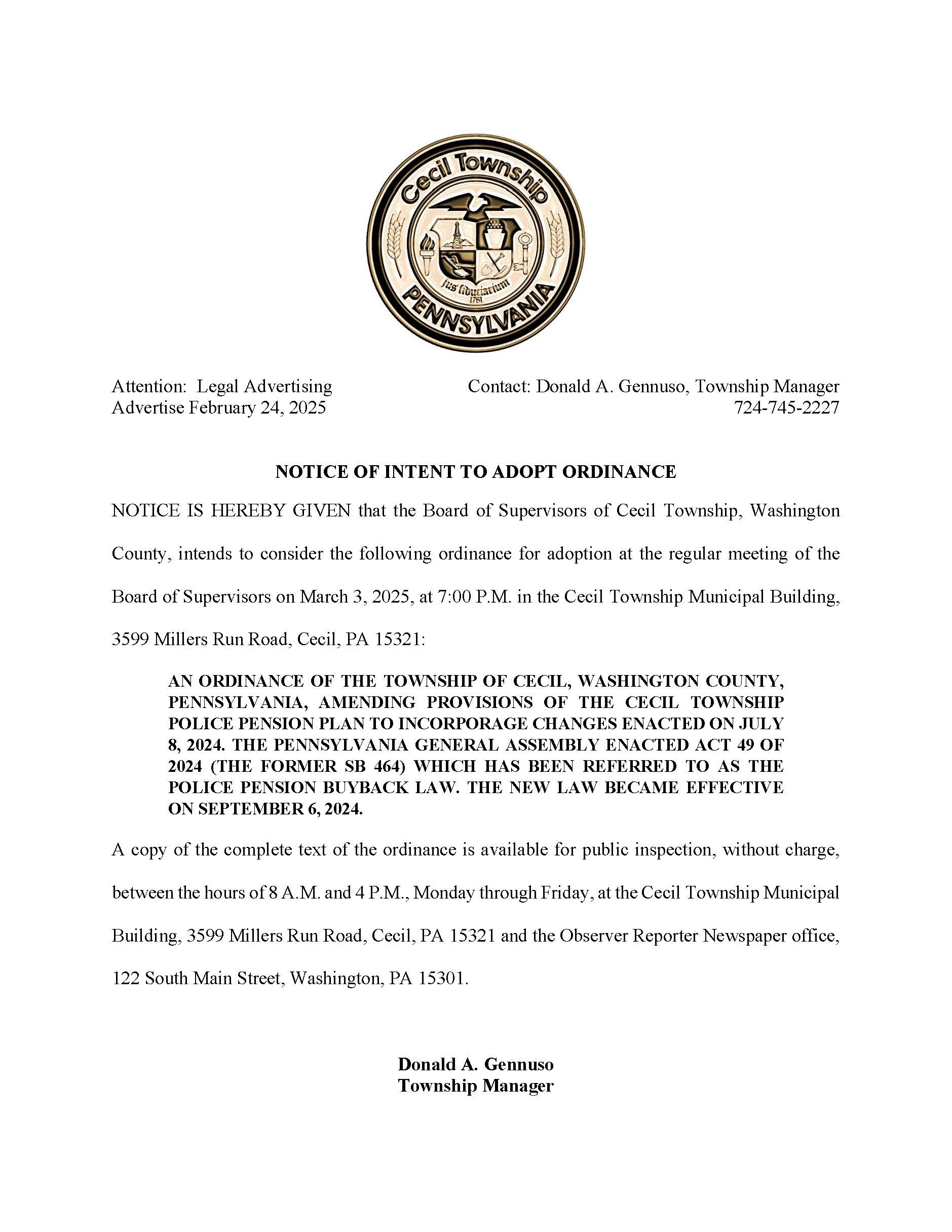 Police pension ordinance draft ad v2